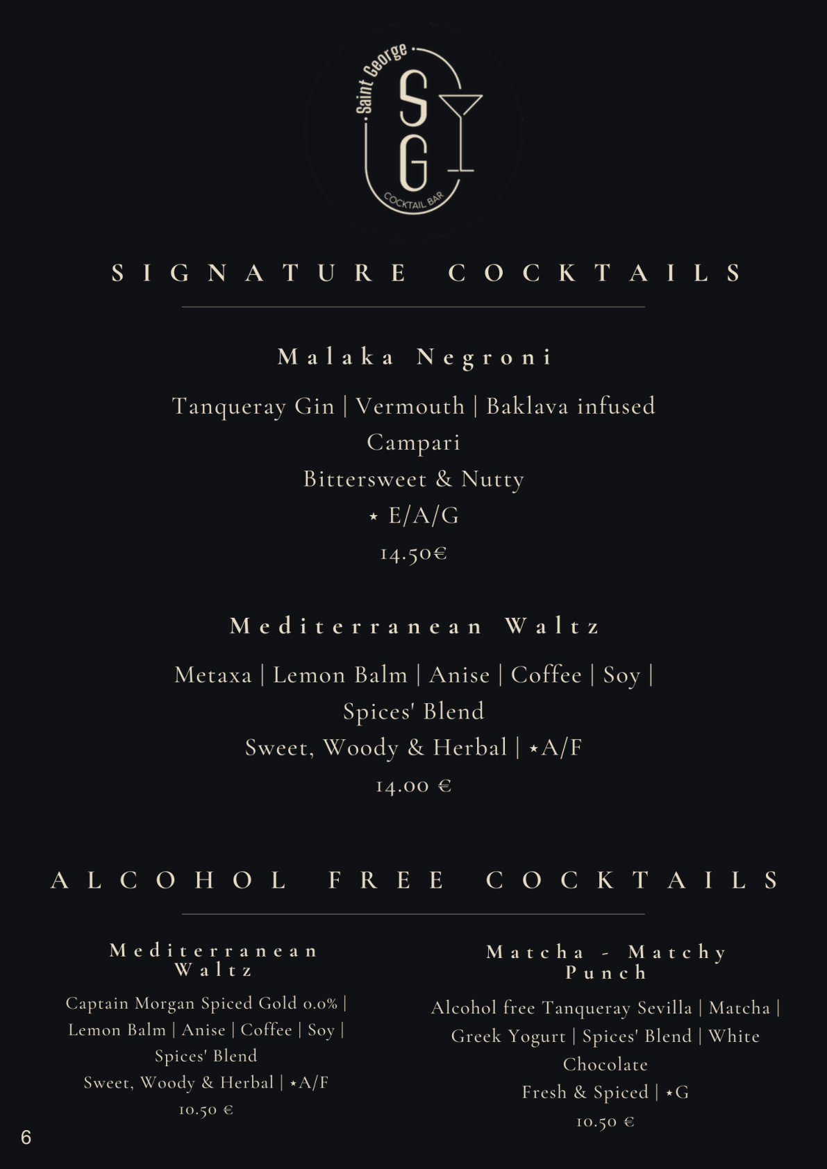 Saint George menu, page 7